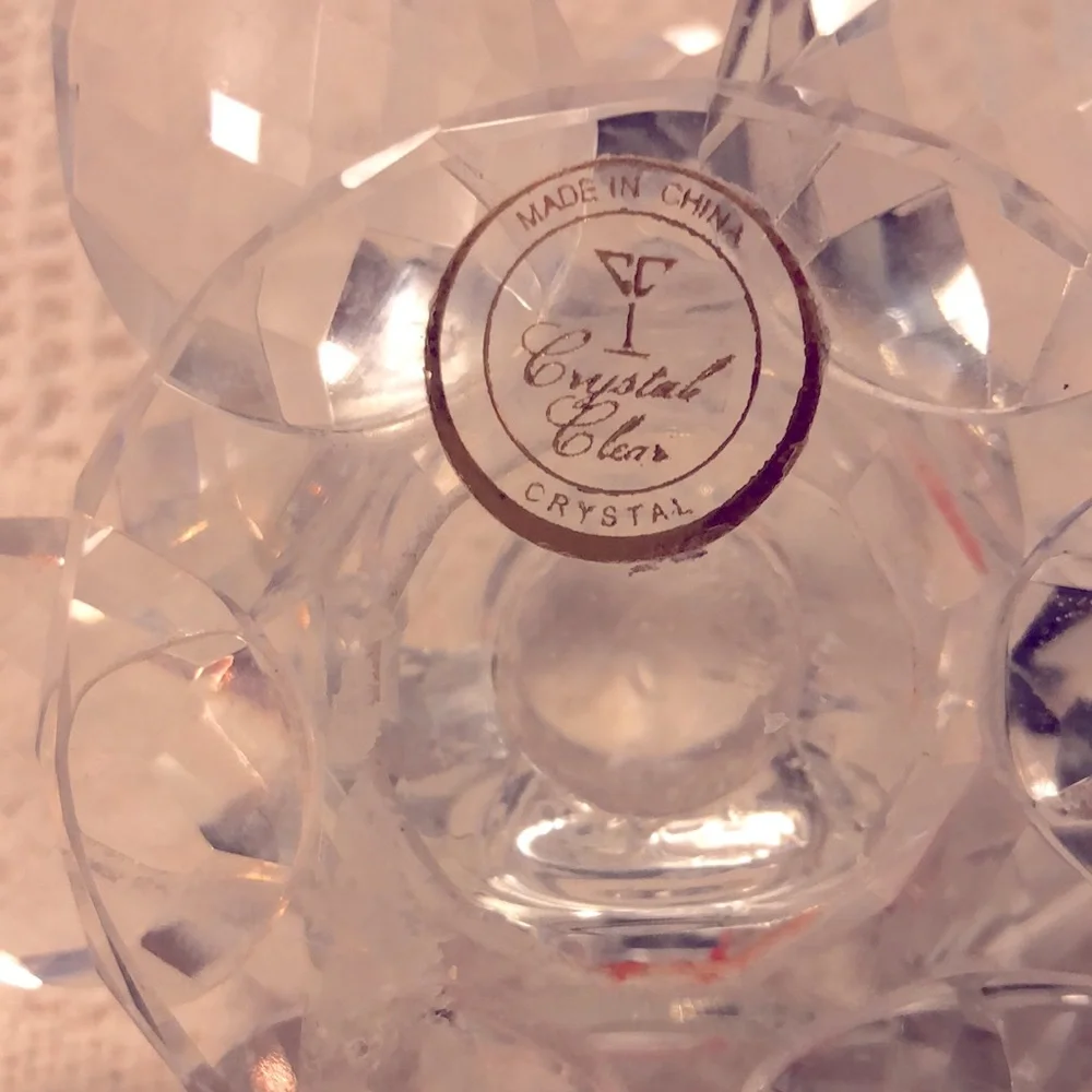 Crystal Lotus Candle Holders 5”x 3.25”